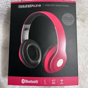 Sound Aura Wireless Headphones
Matte Finish-Red